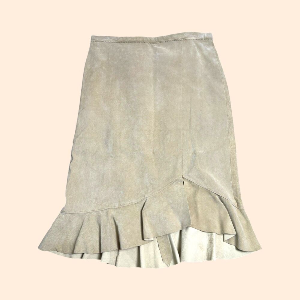 BCBGMaxazria Vintage Suede Pencil Skirt
